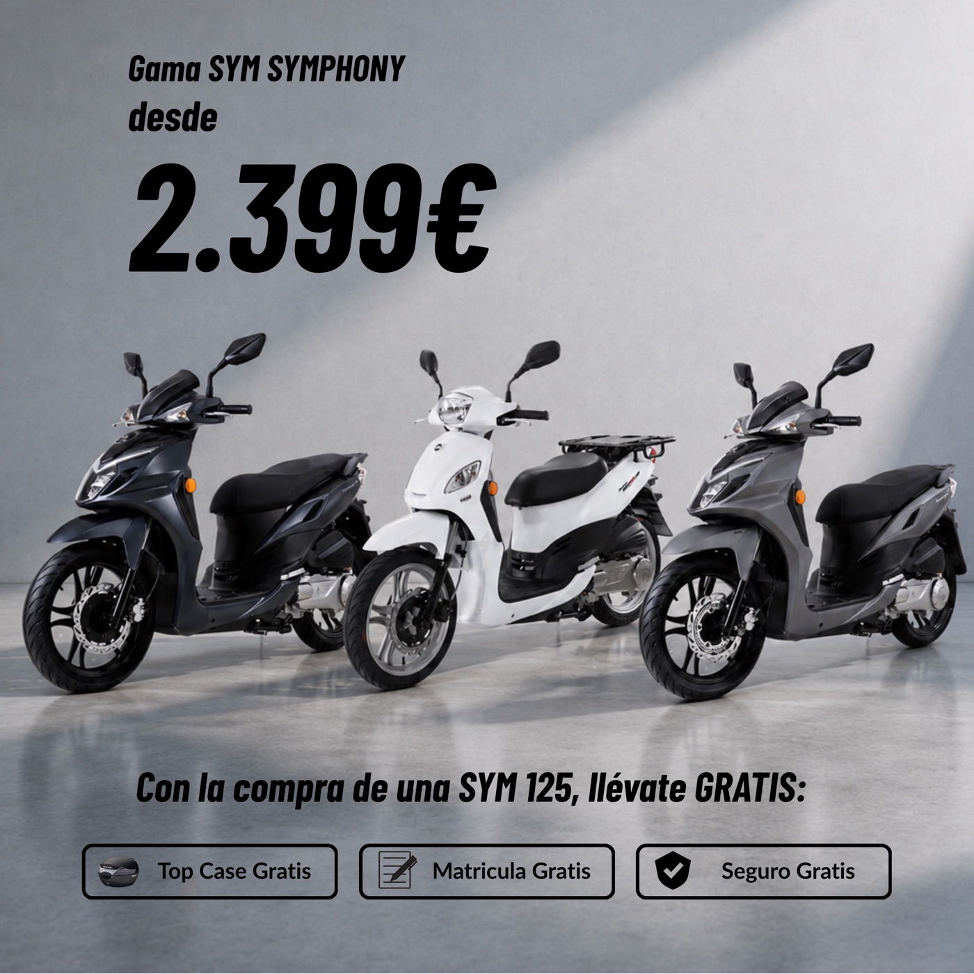 Gama SYM Symphony · Desde 2.399 € — Soluciones Motorizadas