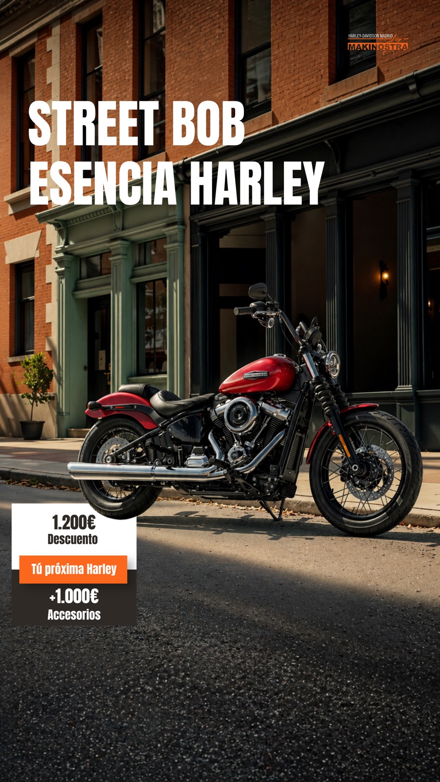 Anuncio Harley-Davidson Street Bob — Esencia Harley