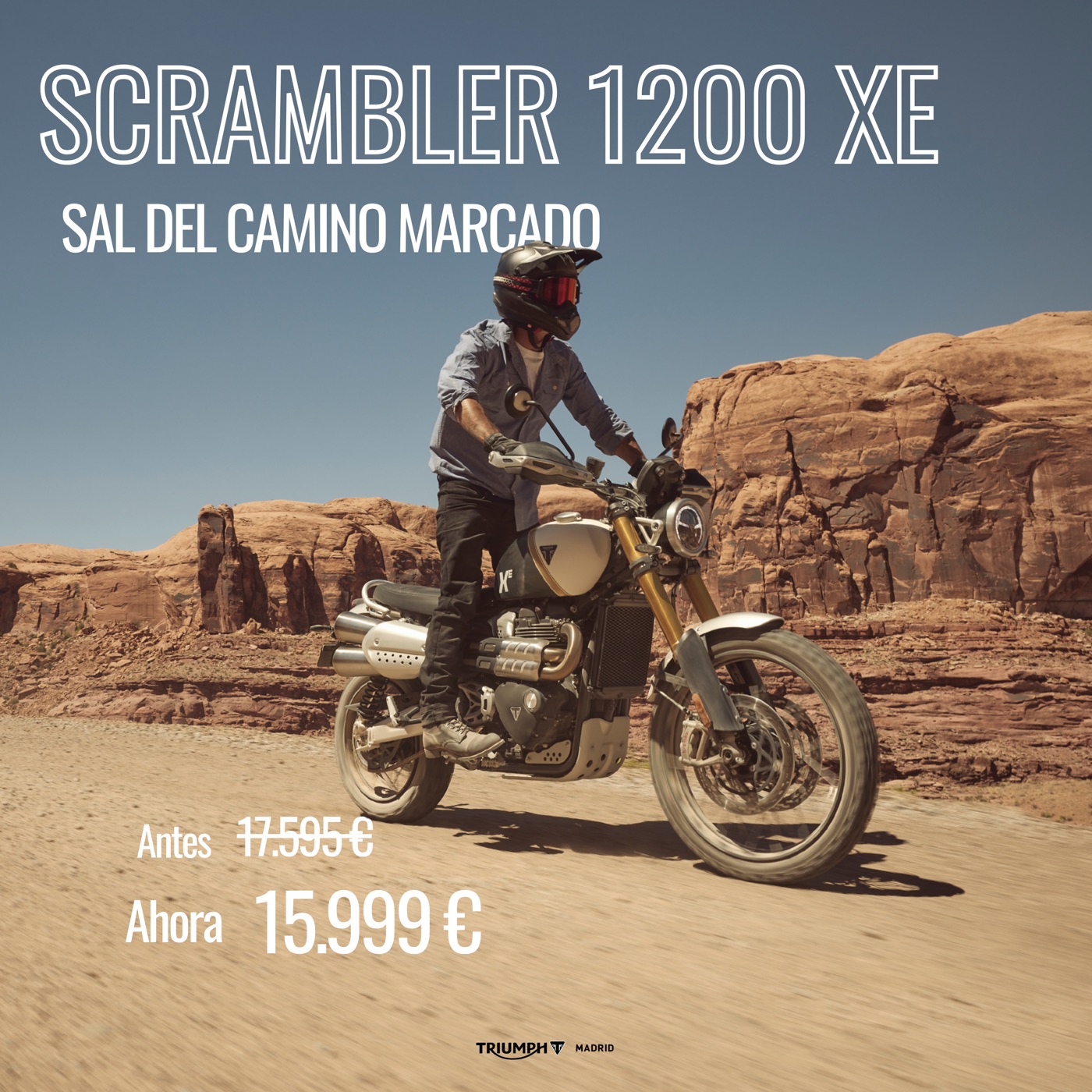 Scrambler 1200 XE · Sal del camino marcado — Triumph Madrid
