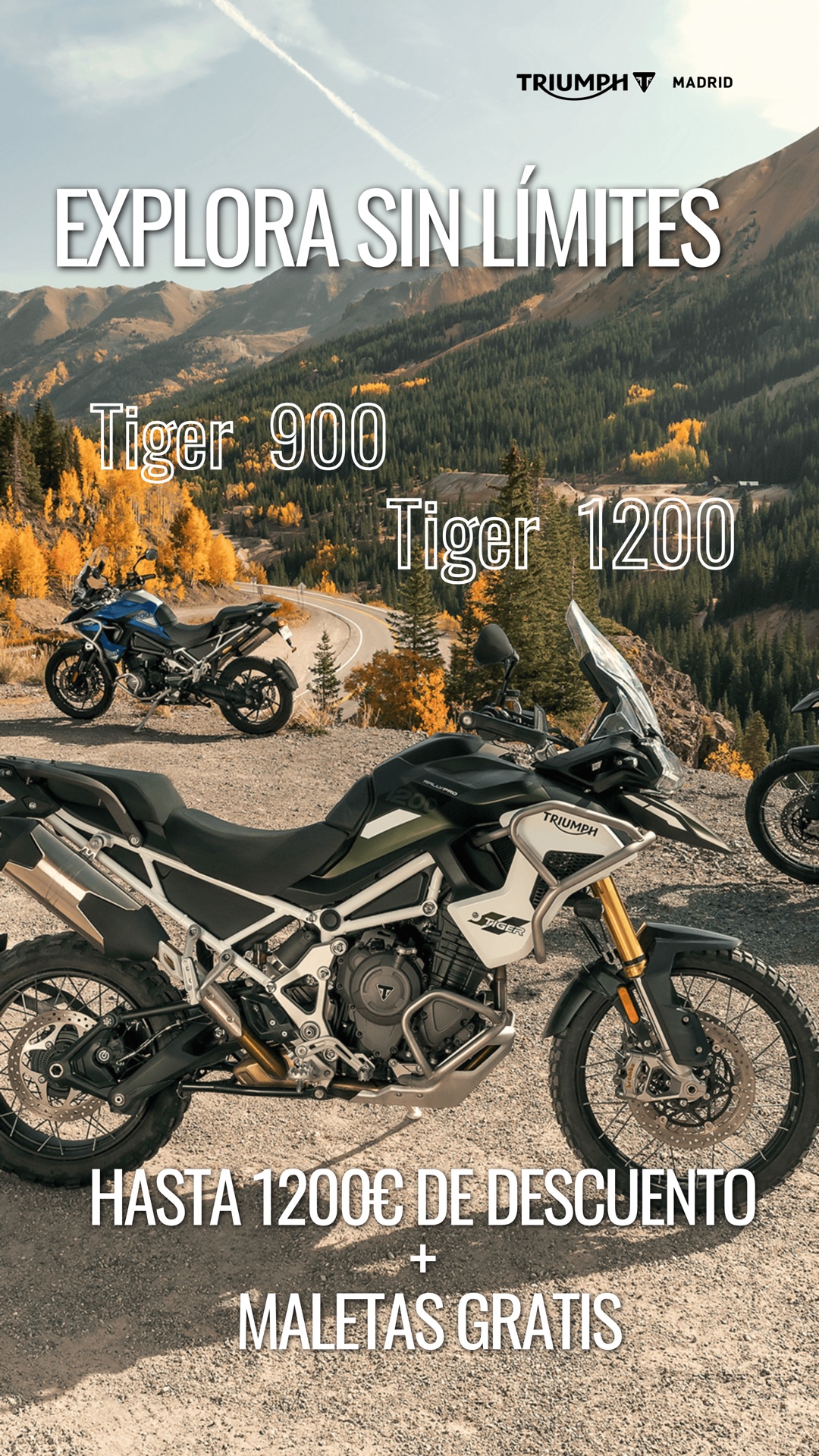 Tiger 900 y 1200 · Explora sin límites — Triumph Madrid