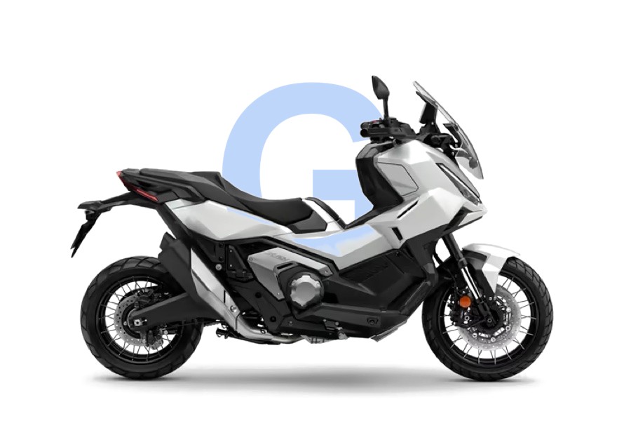 Moto de estudio sobre fondo blanco